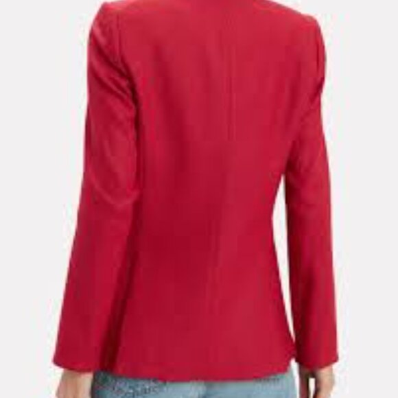 Veronica Beard Steele Cutaway Jacket - Red - Size 6 - Picture 2 of 3